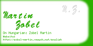 martin zobel business card